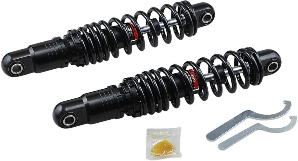 Drag Specialties Premium Ride-Height Adjustable Shocks For Harley Davidson FLHR 1340 1994-1998 Rear 330.00 mm (13.00") - Black