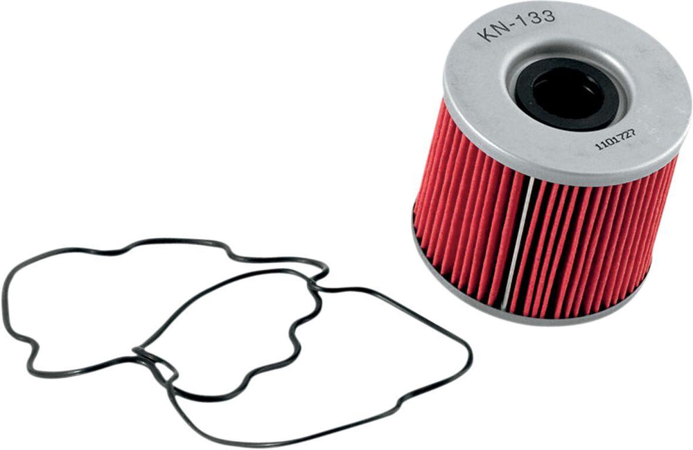K&N Performance Oil Filter For Suzuki GR 650 1983-1984 - Red Silver