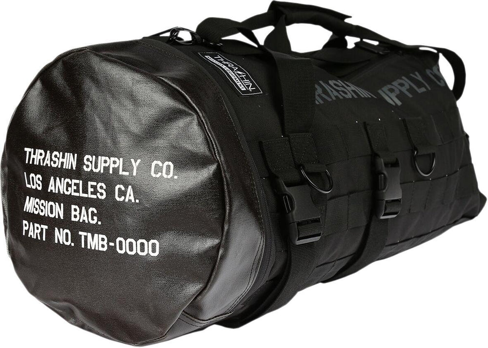 Thrashin Supply Co Mission Duffle Bag With Rain Cover - Black