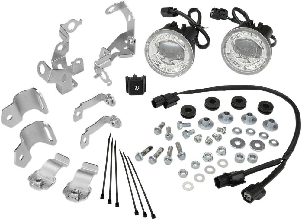 Show Chrome LED Fog Lights For Honda GL 1800 ABS 2018-2023 Front Clear