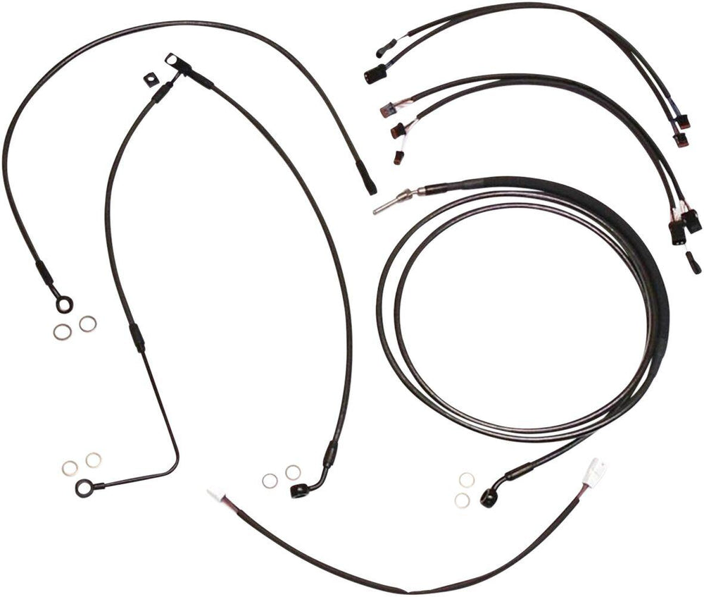Magnum Shielding  Pearl Designer Handlebar Cable Install Kit For Harley Davidson FLSS 1800 2016 30.5 - 35.5cm (12" - 14") - Black