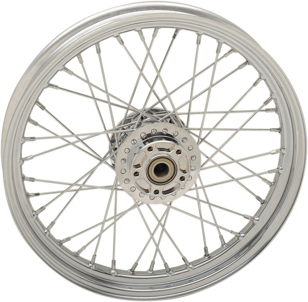 Drag Specialties Laced Wheel For Harley Davidson FXD 1584 19x2.5 Front - Chrome Silver