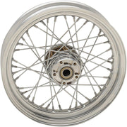 Drag Specialties Laced Wheel For Harley Davidson XL 1200 C 2008-2020 16x3 Rear - Chrome Silver