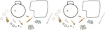 Parts Unlimited Carburettor Repair Kit For Honda GL 1500SE 1992-2000 - Black Gold Silver