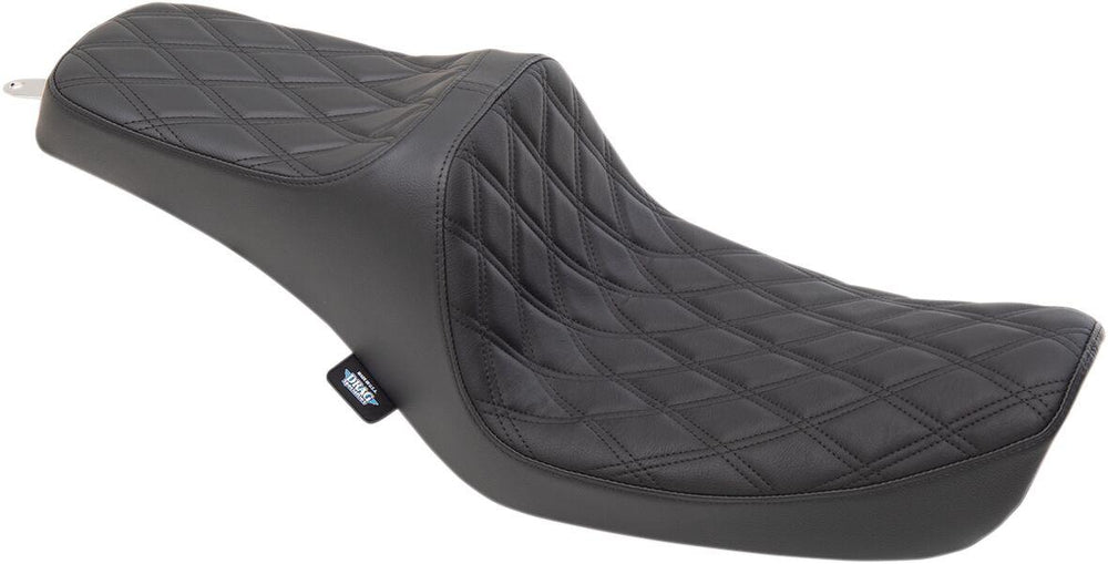 Drag Specialties Predator III Seat For Harley Davidson FXD 1340 1996-1998 Black Stitching Double Diamond - Black