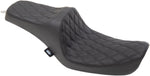Drag Specialties Predator III Seat For Harley Davidson FXD 1340 1996-1998 Black Stitching Double Diamond - Black