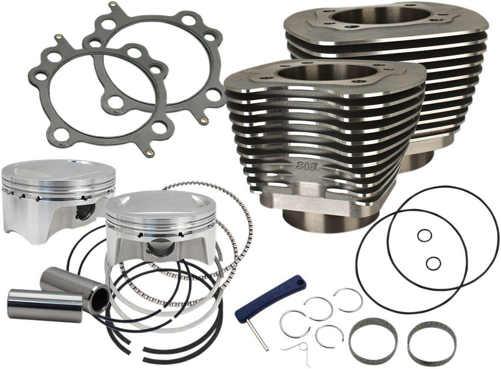 S&S Cycle Bolt-In Sidewinder 4" Big Bore Kits For Harley Davidson FLD 1690 2012-2013 - Black