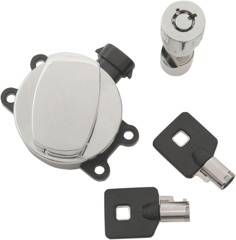 Drag Specialties Side Hinge Ignition Switch For Harley Davidson FLS 1690 2012-2016 - Chrome