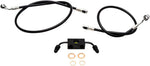 LA Choppers Braided Brake Hose Kit For Harley Davidson FXDB 1584 2012-2013 Front 12" - 14" - Black