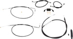 LA Choppers Standard Black Vinyl Handlebar Cable/Brake Hose Kit For Harley Davidson FXDB 1584 2012-2013 38 cm - 43 cm (15" - 17") - Black