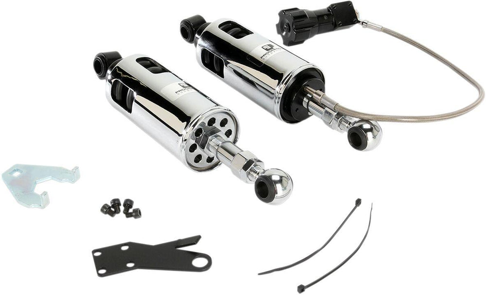 Progressive Suspension 422 Series Shocks With Remote Adjustable Preload For Harley Davidson FLST 1340 1989-1990 - Chrome