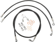 LA Choppers Braided Brake Hose Kit For Harley Davidson FLHRSE5 1800 ABS 2013 Front 12" - 14" - Black