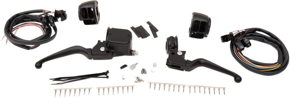 Drag Specialties Handlebar Control Kit For Harley Davidson FLHR 1340 1996-1998 - Black
