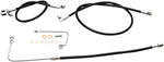 LA Choppers Braided Brake Hose Kit For Harley Davidson FLS 1690 2015-2017 Front 15" - 17" - Black
