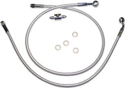 Magnum Shielding Braided Brake Hose Kit For Harley Davidson FLST 1340 1987-1990 Rear - Chrome