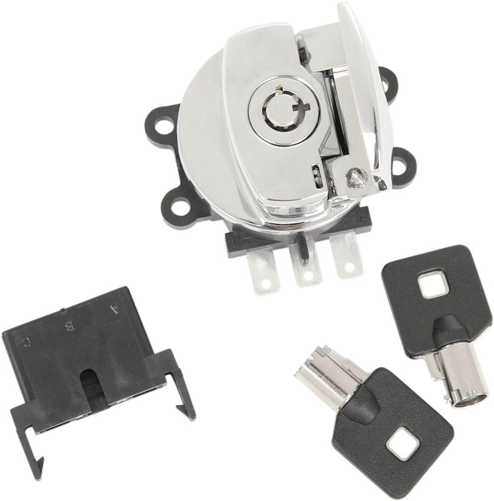 Drag Specialties Side Hinge Ignition Switch For Harley Davidson FLHR 1450 2003 - Chrome