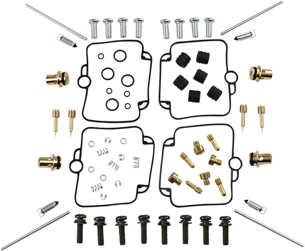 Parts Unlimited Carburettor Repair Kit For Suzuki GSF 1200 1997-2000 - Black Gold Silver