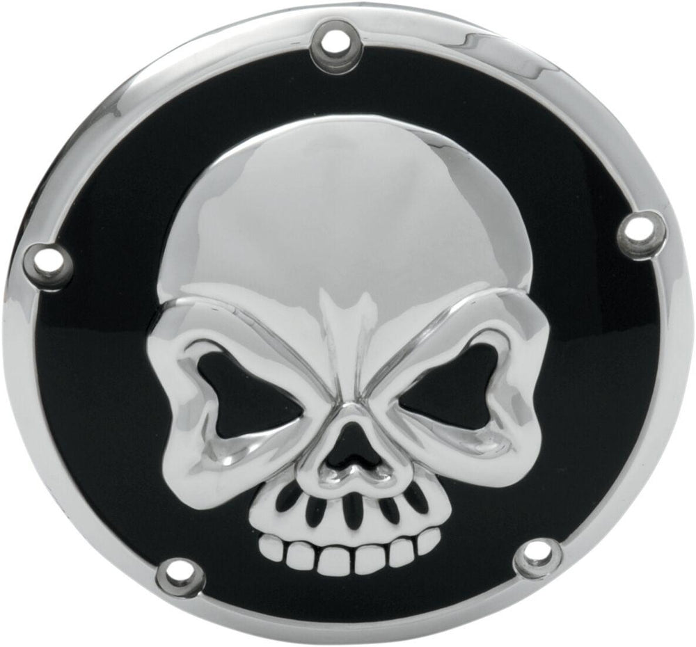 Drag Specialties Skull Derby Cover For Harley Davidson FLD 1690 2012-2013 - Black Chrome