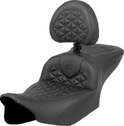 Saddlemen RoadSofa Tri Gripper Seat With Backrest For Harley Davidson FLHX 1923 2024-2026 - Black