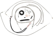 LA Choppers Handlebar Cable/Brake Hose Kit ABS For Harley Davidson FLS 1690 2012-2014 30.5 cm - 35.5 cm (12" - 14") - Clear-Coated