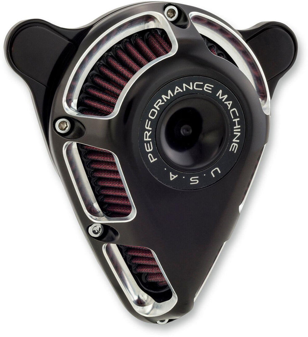 Performance Machine Jet Air Cleaner Kit For Harley Davidson XL 1200 C 1996-2020 - Contrast Cutâ¢ Silver