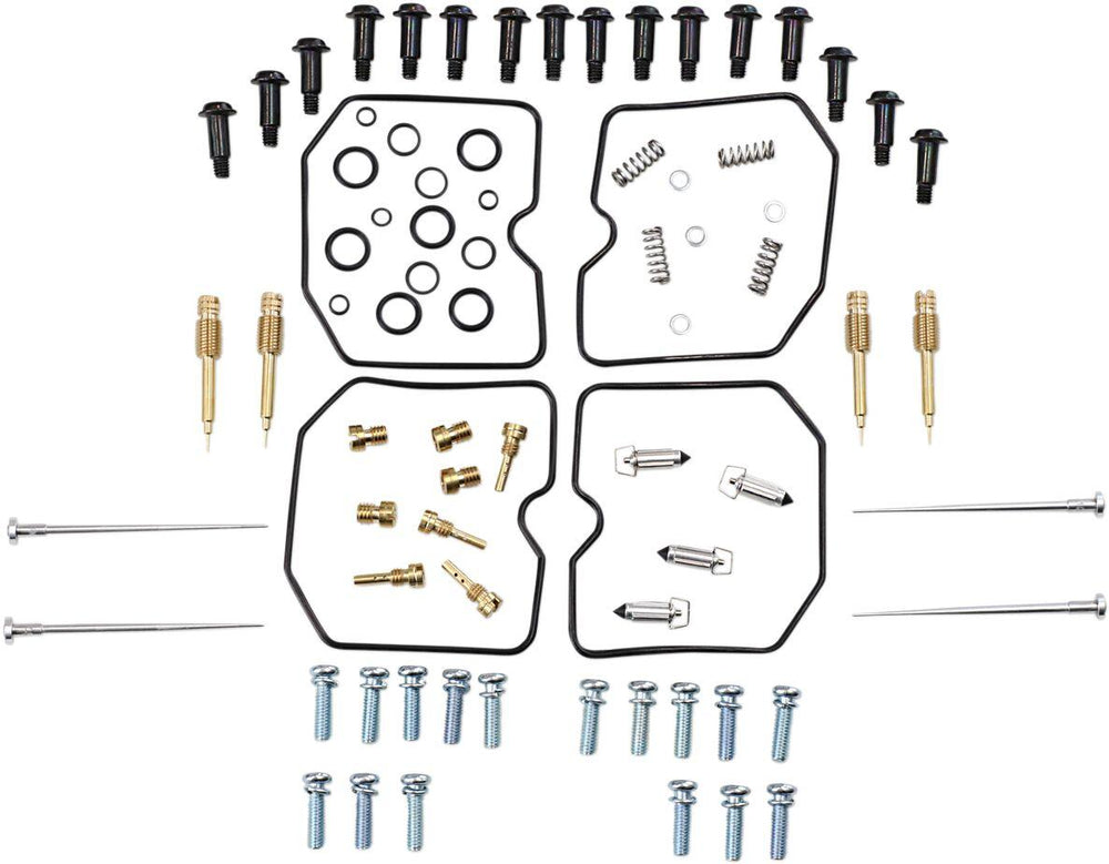 Parts Unlimited Carburettor Repair Kit For Suzuki GSF 600S 2000-2003 - Black Gold Silver