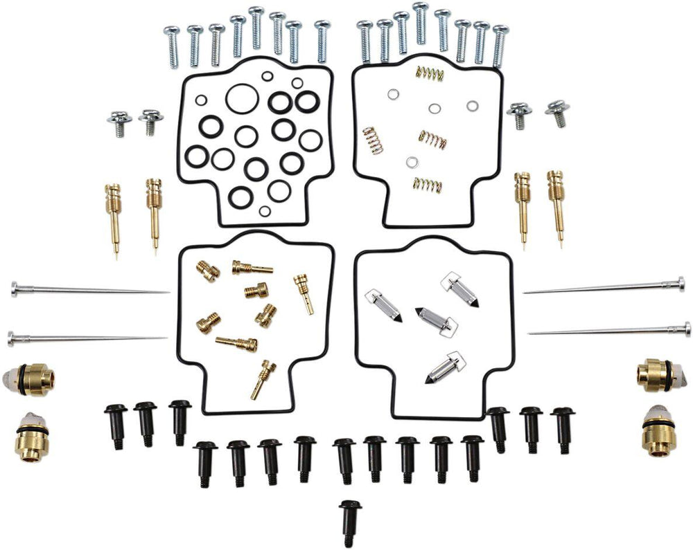 Parts Unlimited Carburettor Repair Kit For Kawasaki ZX-9 R 2002-2003 - Black Gold Silver