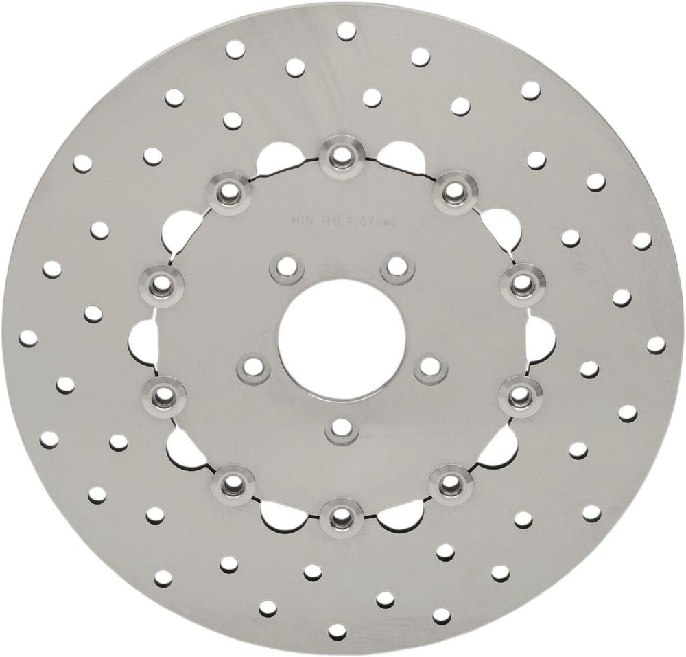 Drag Specialties Stainless Steel Drilled Brake Disc For Harley Davidson FXDB 1584 2007-2010 Front - Ground