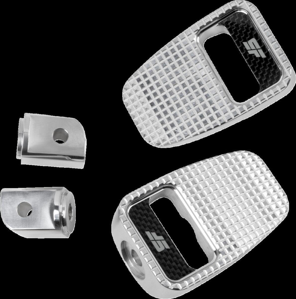 Slyfox Foot Pegs For Harley Davidson FLDE 1750 ABS 2018-2020 Rear - Silver