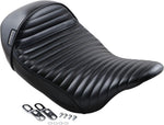 LE Pera Stubs Cafe Seat For Harley Davidson FLHR 1584 2008-2011 Pleated - Black