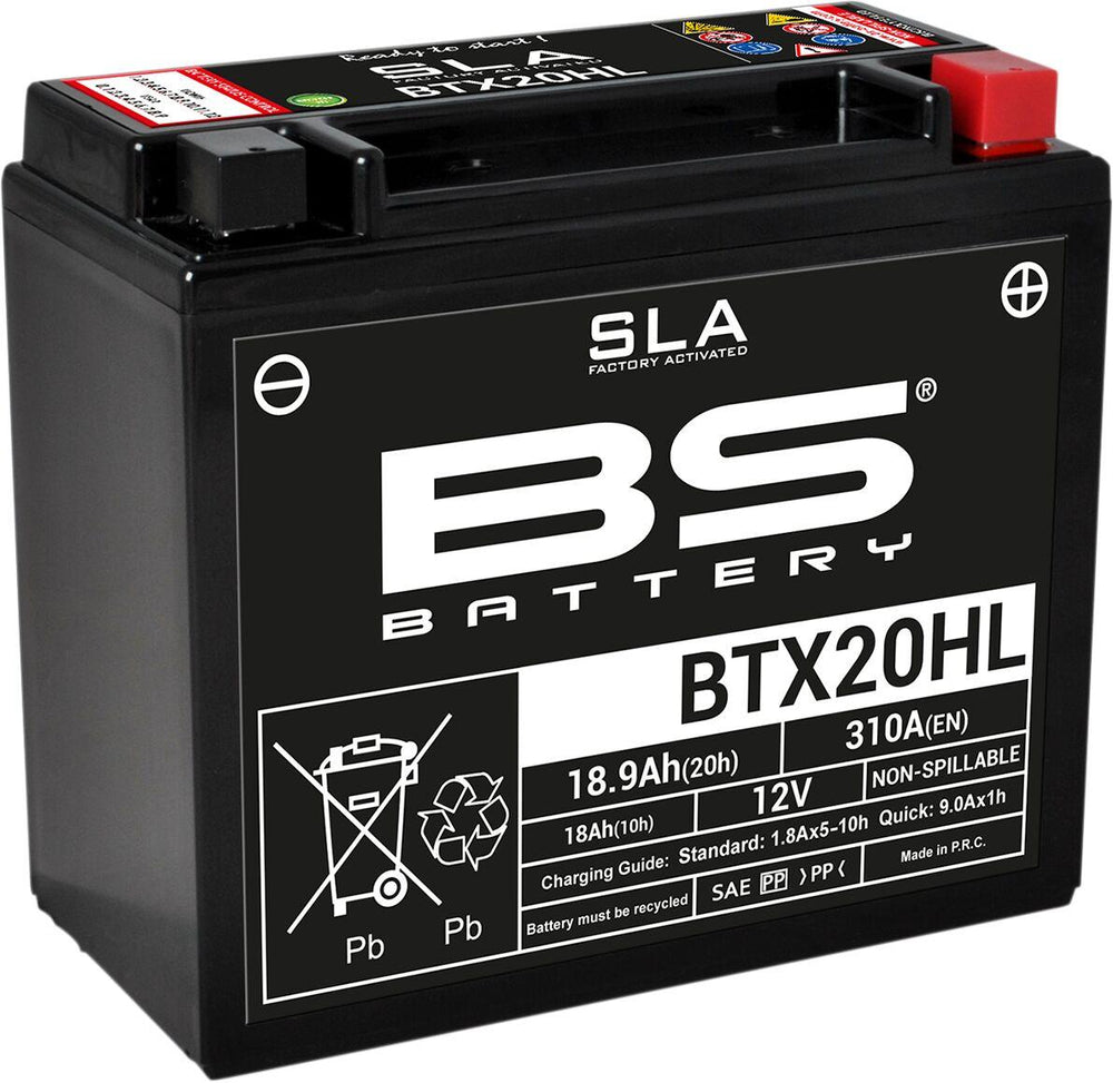 BS Battery SLA AGM Battery For Honda ARX 1200 N2 2004-2007 - Black
