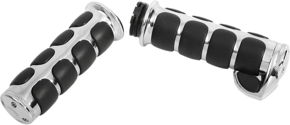 Kuryakyn ISO-Grips for Harley For Harley Davidson FLD 1690 2012-2013 - Black/Chrome