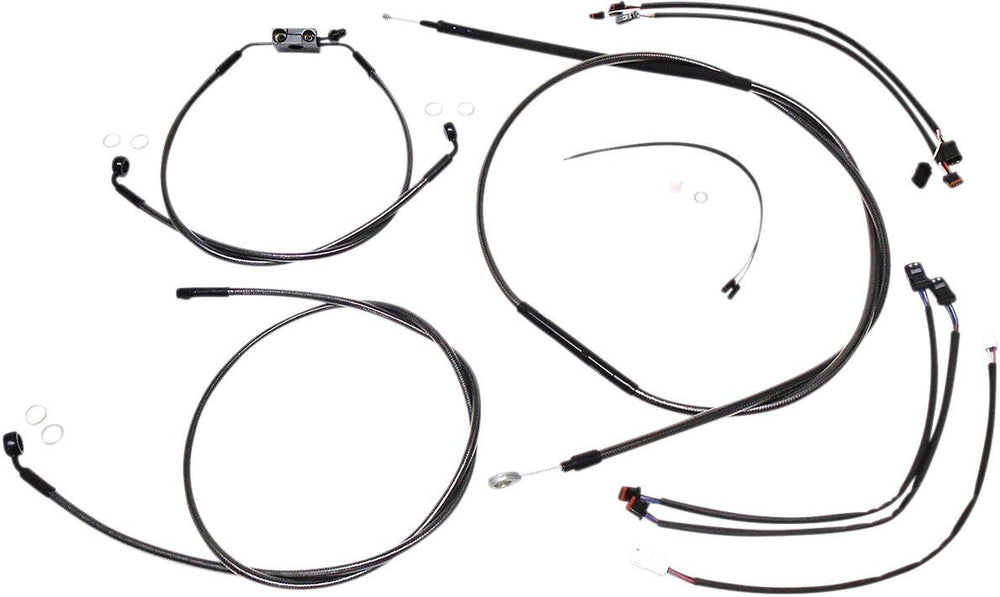 Magnum Shielding  Pearl Designer Handlebar Cable Install Kit For Harley Davidson FLDE 1750 2018-2020 30.5 - 35.5cm (12" - 14") - Black