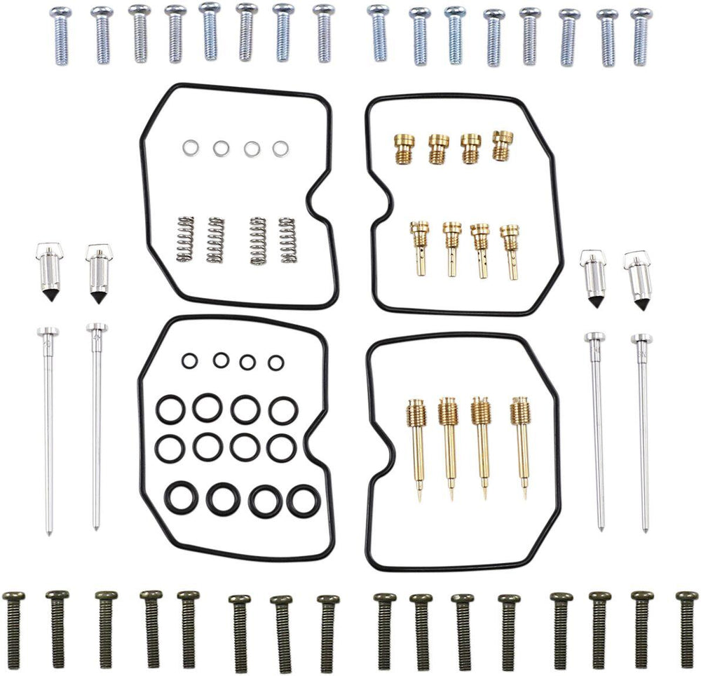 Parts Unlimited Carburettor Repair Kit For Kawasaki ZR-7 2000-2004 - Black Gold Silver
