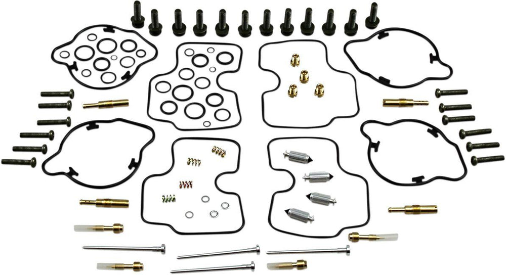 Parts Unlimited Carburettor Repair Kit For Honda CB600F 2004-2006 - Black Gold Silver