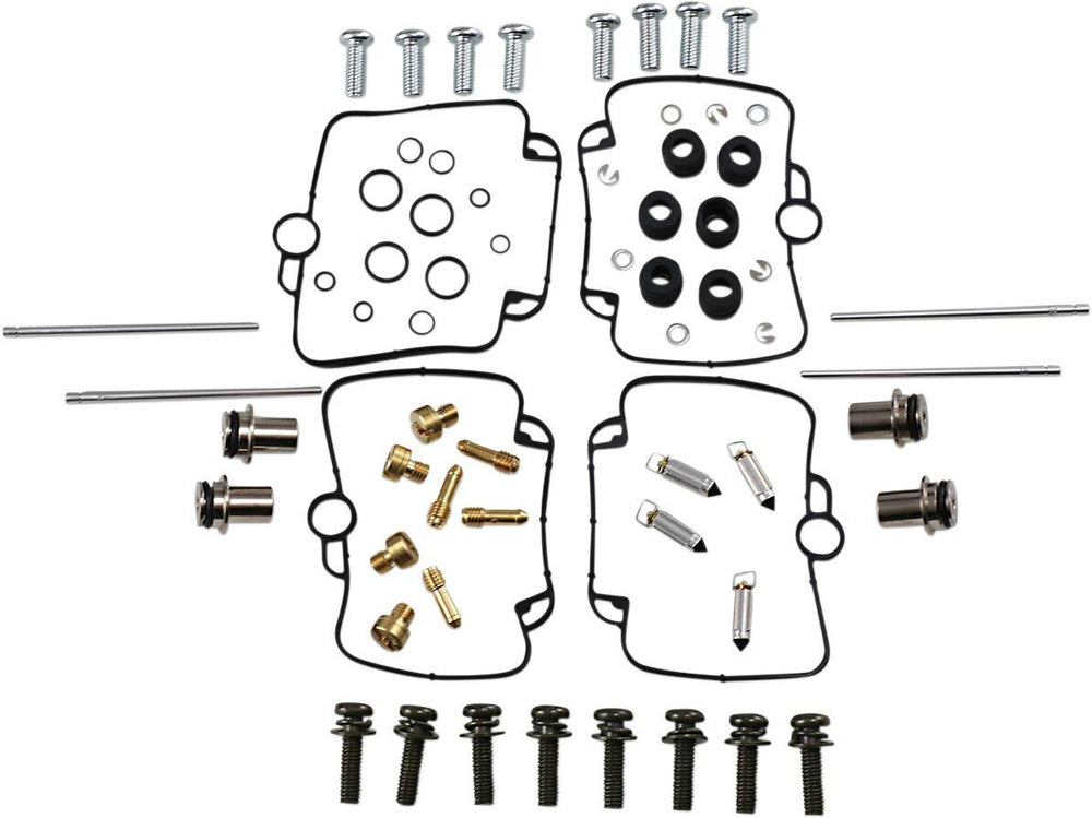 Parts Unlimited Carburettor Repair Kit For Suzuki GSX1100 G 1991-1993 - Black Gold Silver