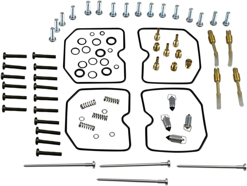 Parts Unlimited Carburettor Repair Kit For Kawasaki GPZ 1100 1995-1997 - Black Gold Silver