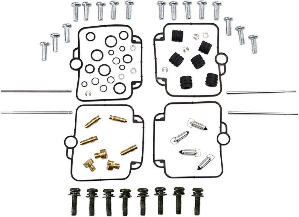 Parts Unlimited Carburettor Repair Kit For Suzuki GSF 400 1991-1993 - Black Gold Silver