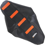 Moose Racing Ribbed Seat Cover For KTM SX50 2009-2015 - Black Cover Orange Ribs
