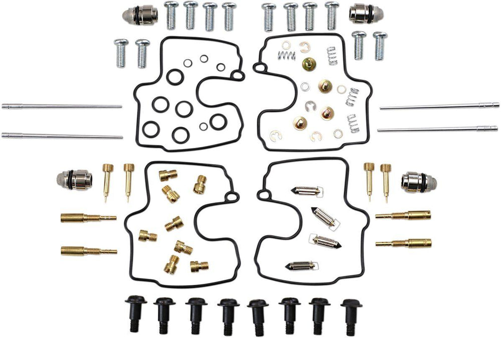 Parts Unlimited Carburettor Repair Kit For Suzuki GSX-R 750 1996-1997 - Black Gold Silver