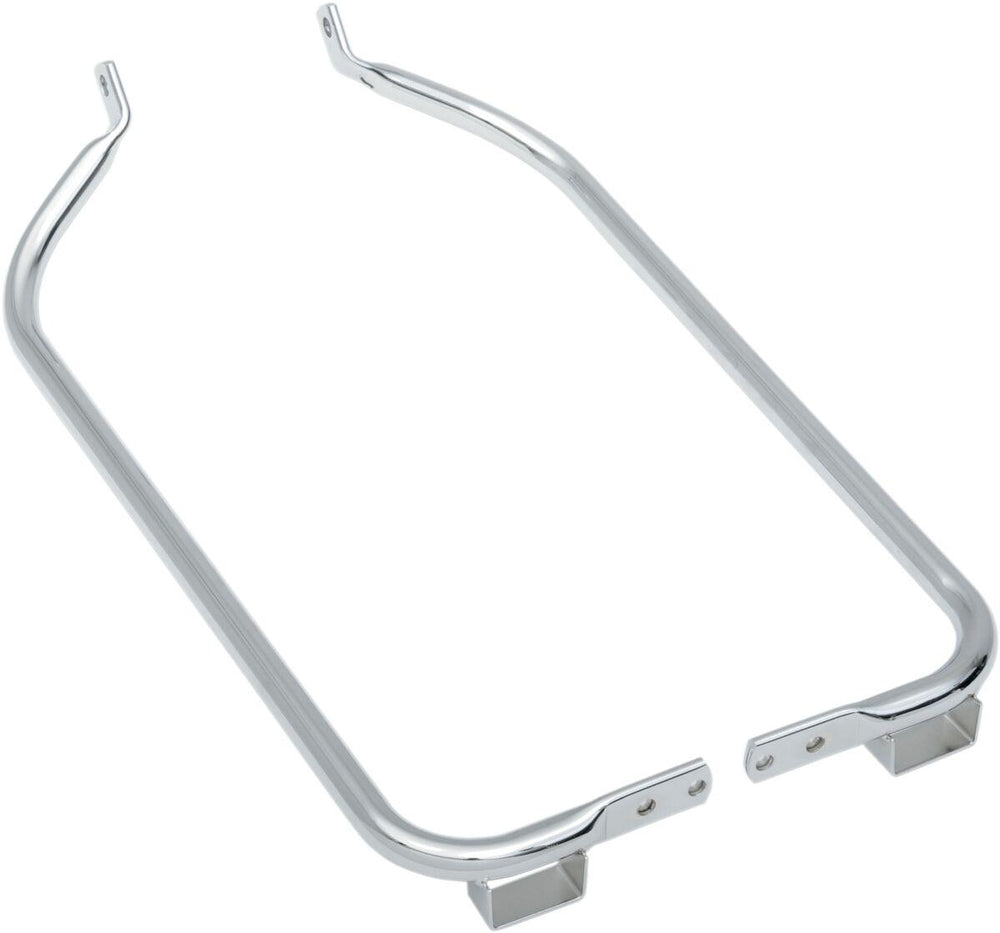 Drag Specialties Saddlebag Supports For Harley Davidson FLHR 1450 - Chrome Silver