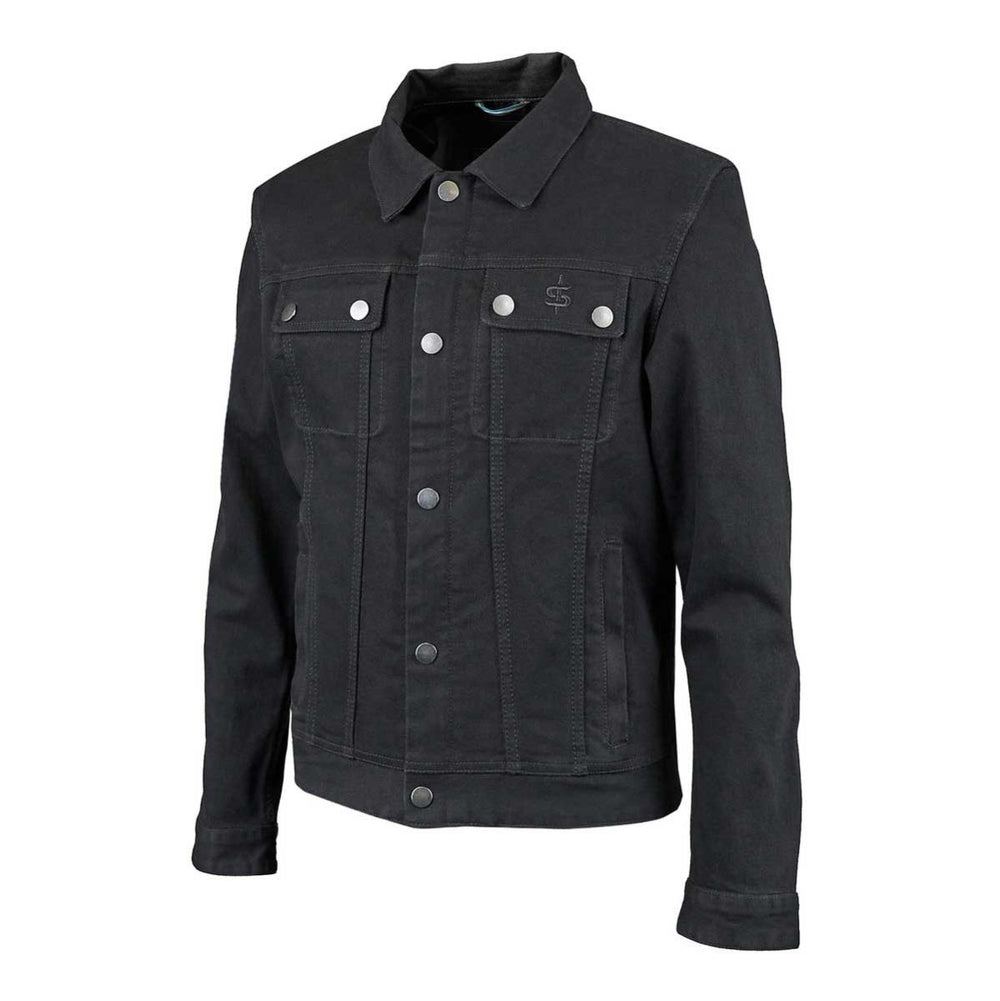 Spada Tura Trucker Men's Motorcycle Jacket - Solid Black