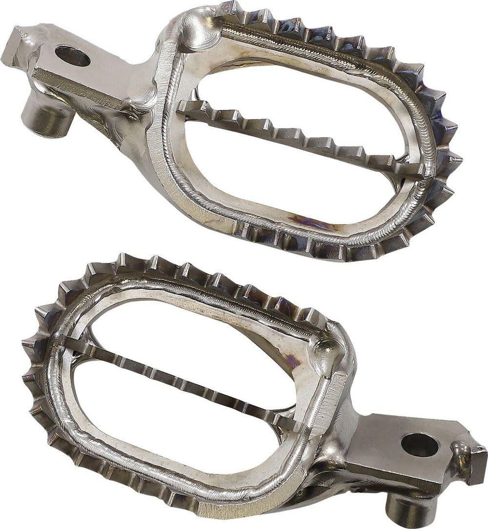 Moose Racing Titanium Footpegs For Suzuki RMX450 Z 2017-2019 - Silver