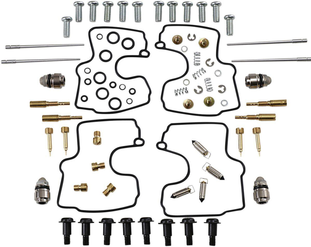 Parts Unlimited Carburettor Repair Kit For Suzuki GSX-R 600 1998-2000 - Black Gold Silver