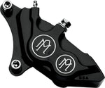 Performance Machine Four Piston Differential-Bore Caliper For Harley Davidson FLD 1690 2012-2013 Front Left - Aluminum Black