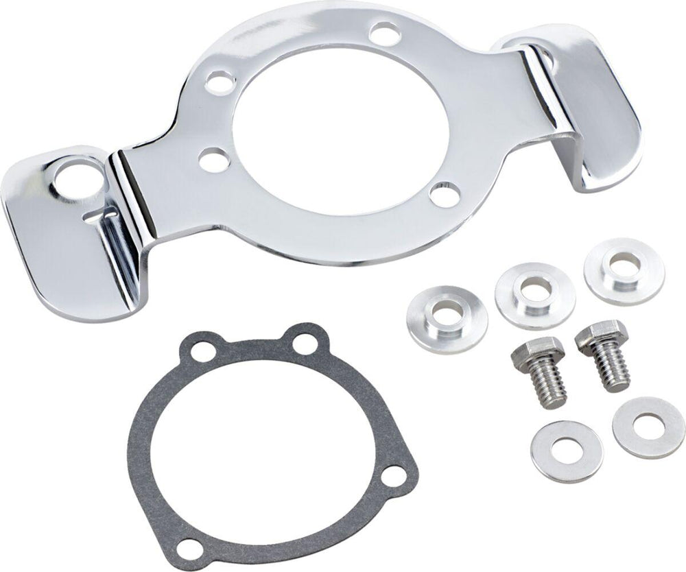Drag Specialties Air Cleaner Support Bracket Kit For Harley Davidson XL 1200 C 1996-2006 - Chrome Grey