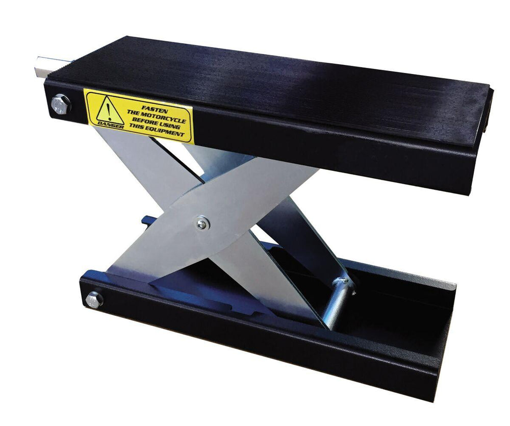 Bike Lift Mechanical Centre Jack Lift Rubber/Steel - Black/Silver