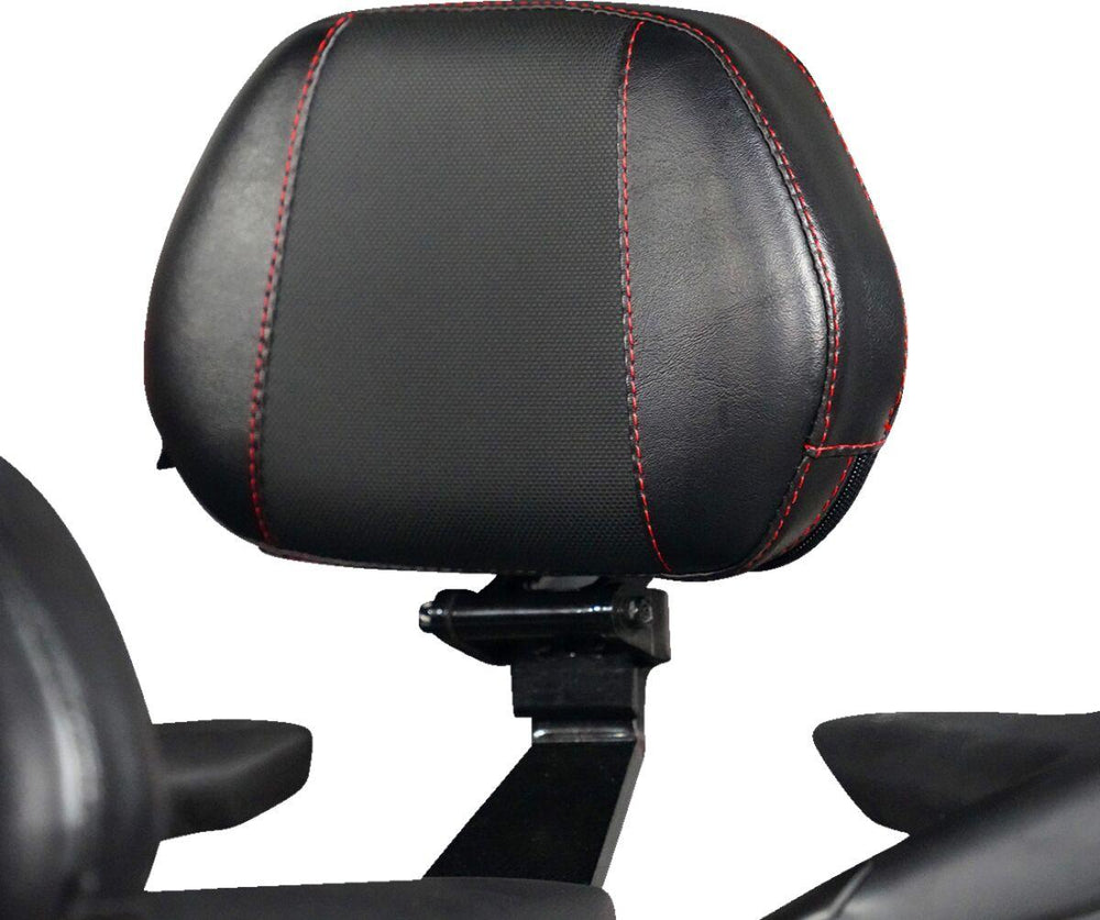Show Chrome Ballistic Passenger Backrest For Can Am Ryker 600 ACE 2019-2024 - Black/Red