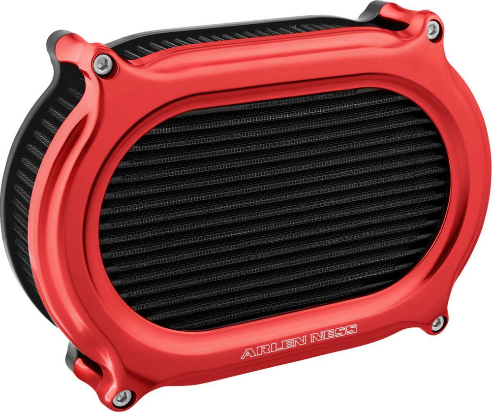 Arlen Ness Stage 2 Oval Air Cleaner Kit For Harley Davidson FLD 1690 2012-2013 - Red