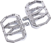 Thrashin Supply Co Mini Aggressor Rear Floorboards For Harley Davidson FL 1200 1972-1977 - Chrome